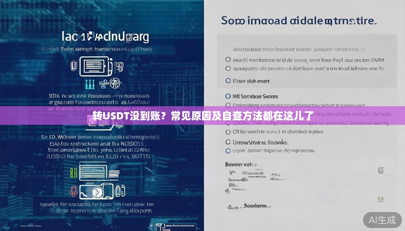 转USDT没到账？常见原因及自查方法都在这儿了